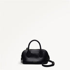 The Muriel Leather Micro Ziptop Grab Bag in Black - 112296