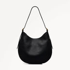 Kensington Place Leather Open Top Shoulder Bag in Black - 110161