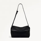 De Beauvoir Leather Medium Ziptop Shoulder Bag in Black - 110169
