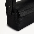 De Beauvoir Leather Medium Ziptop Shoulder Bag in Black - 110169