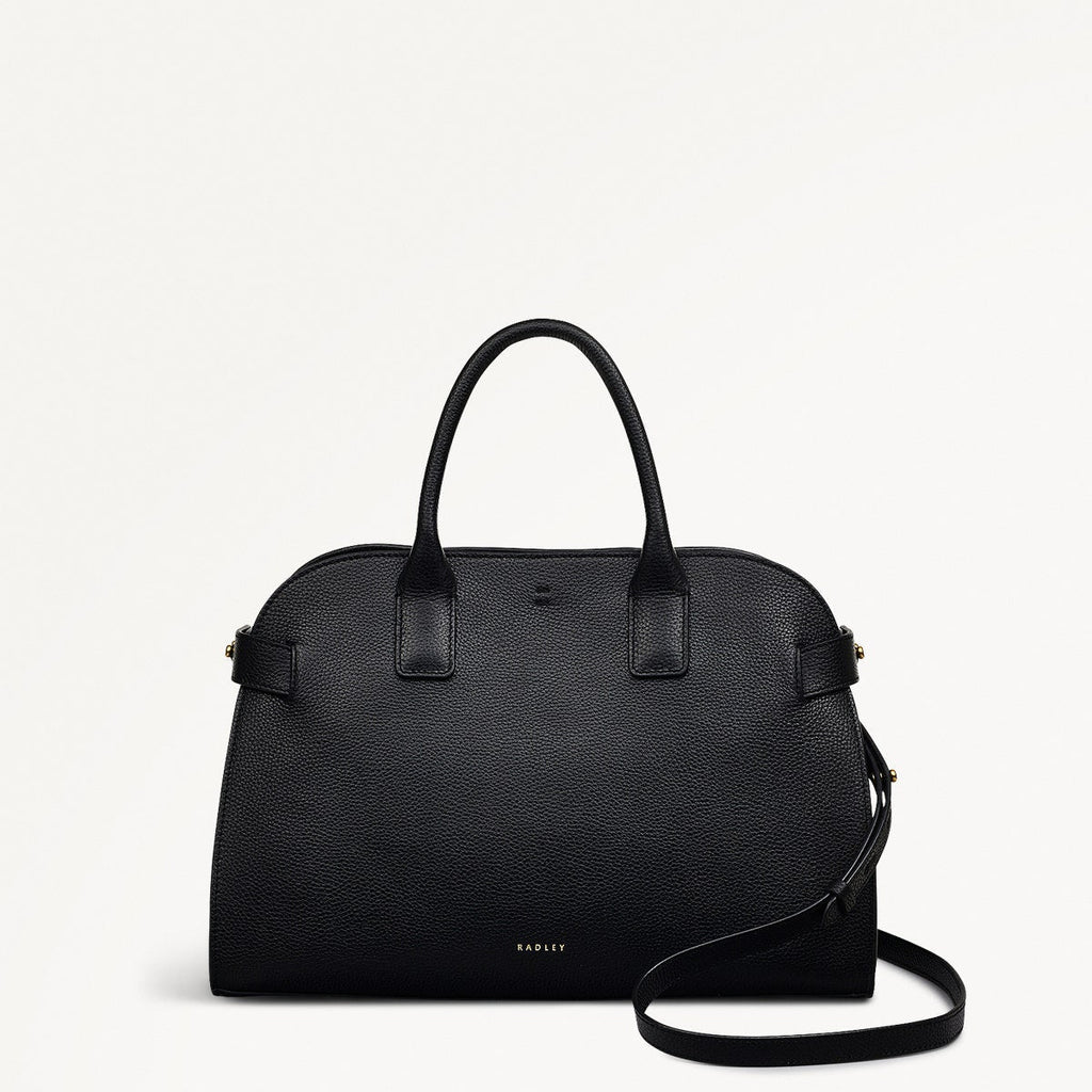 The Rathbone Leather Open Top Grab Bag in Black - 110285