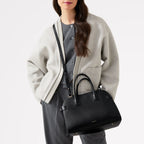 The Rathbone Leather Open Top Grab Bag in Black - 110285