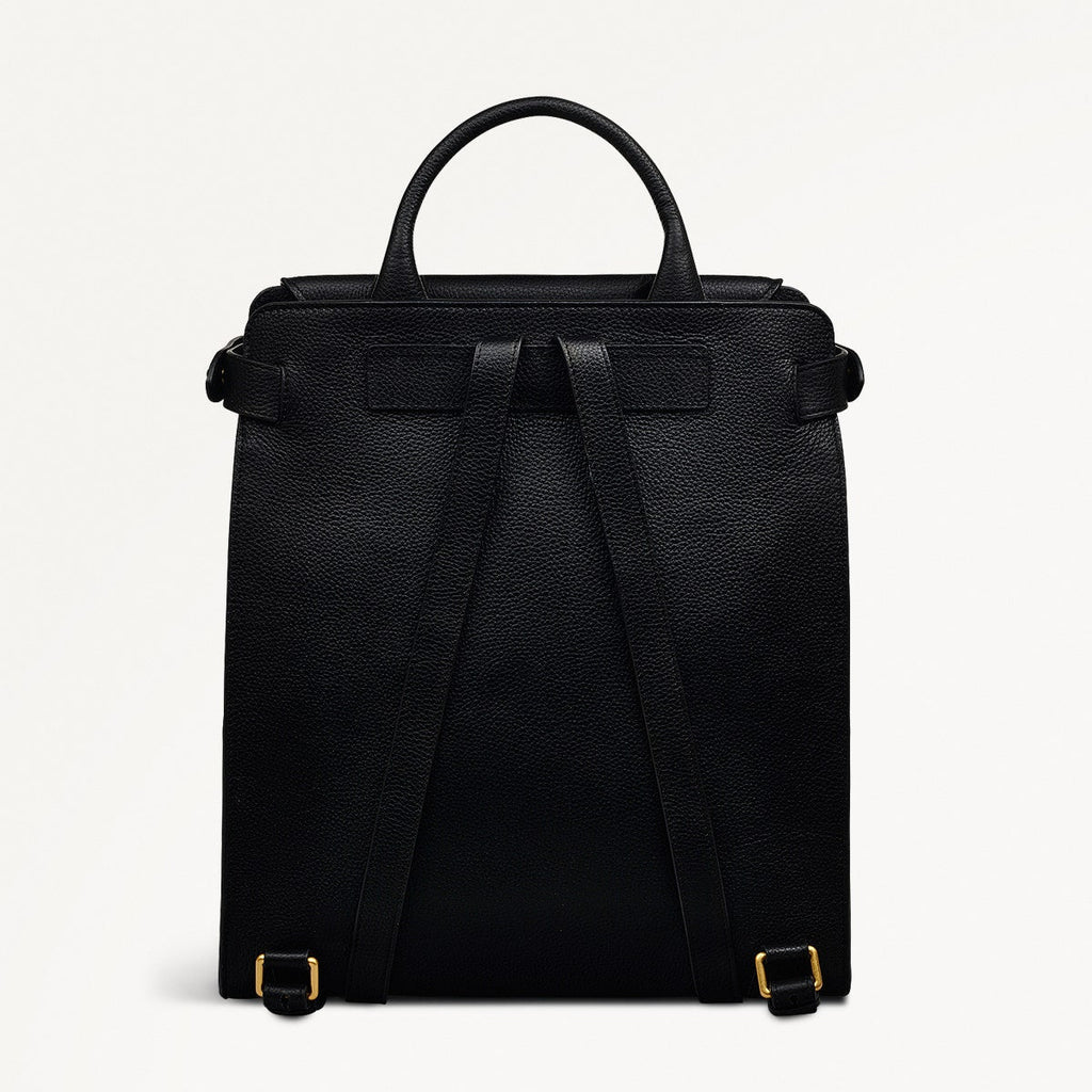 The Rathbone Large Flapover Backpack Black - 110288