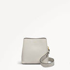 Dukes Place Leather Medium Compartment Crossbody Bag in Chalk - 110614