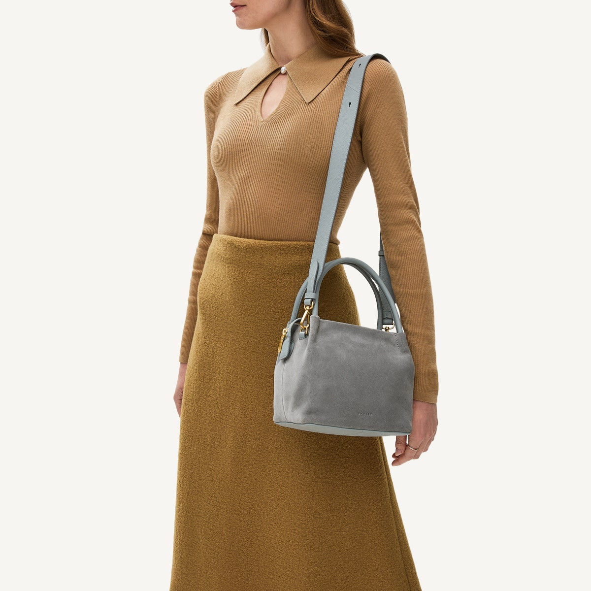 Ivydale Road Leather Small Ziptop Cross Body Bag in Artichoke - 110676