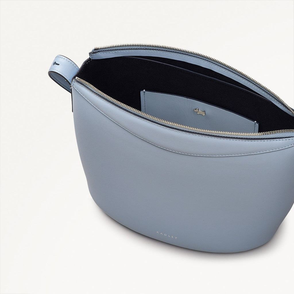 The Kensal Small Ziptop Cross Body Smoke Blue - 110814