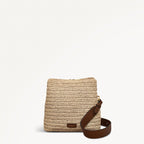 Dukes Place Leather Medium Compartment Cross Body Bag in Natural - 111375