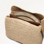 Dukes Place Leather Medium Compartment Cross Body Bag in Natural - 111375