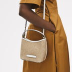 Bathurst Mews Leather Small Open Top Grab Bag in Natural - 111377