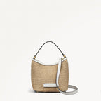 Bathurst Mews Leather Small Open Top Grab Bag in Natural - 111377