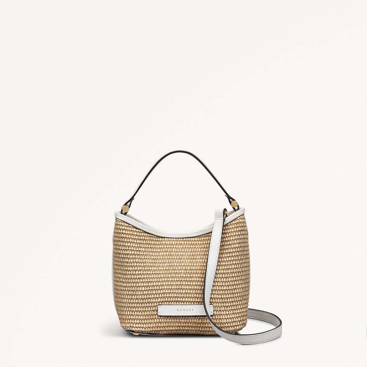 Bathurst Mews Leather Small Open Top Grab Bag in Natural - 111377