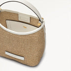 Bathurst Mews Leather Small Open Top Grab Bag in Natural - 111377