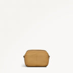 Dukes Place Leather Medium Ziptop Cross Body Bag in Pecan - 111380