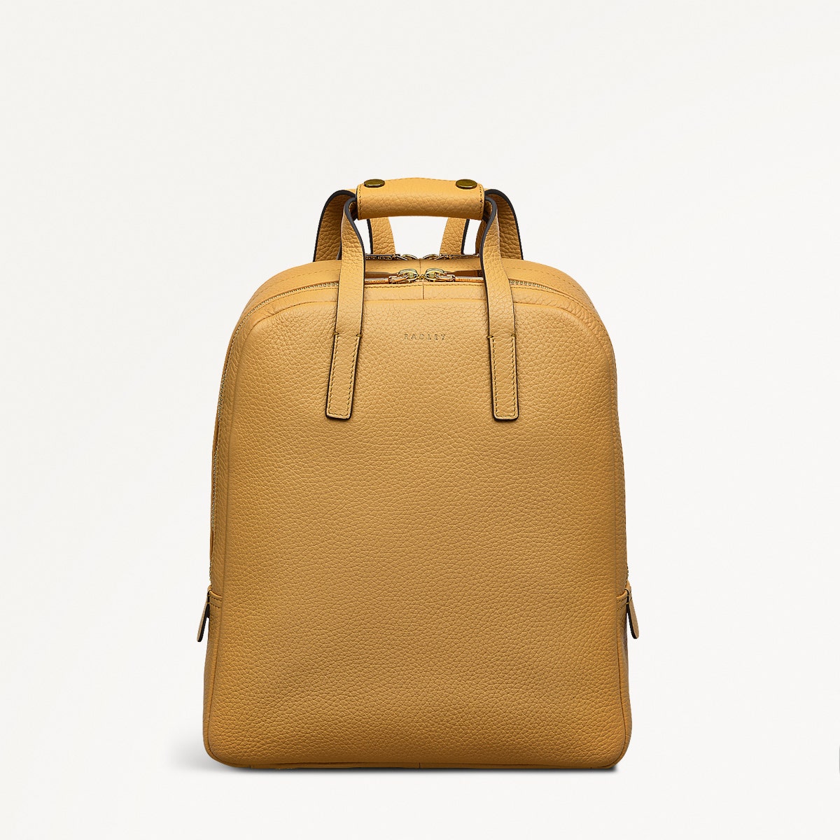 Dukes Place Leather Medium Zip Around Backpack in Pecan - 111383