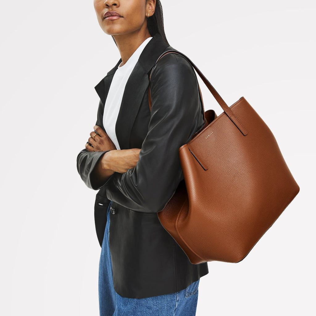 Dukes Place Large Open Top Tote Saddle - 111385