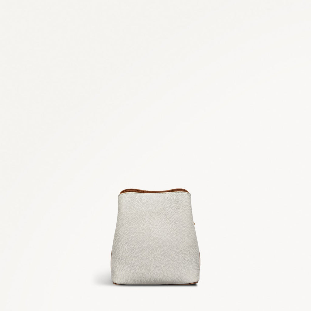 Dukes Place Leather Small Compartment Cross Body Bag in Chalk - 111386