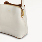 Dukes Place Leather Small Compartment Cross Body Bag in Chalk - 111386