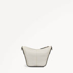 Oak Street Leather Small Ziptop Cross Body Bag in Chalk - 111390