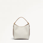 Bathurst Mews Leather Small Open Top Grab Bag in Chalk - 111393