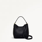 Bathurst Mews Leather Small Open Top Grab Bag in Black - 111394