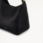 Bathurst Mews Leather Small Open Top Grab Bag in Black - 111394