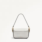 Bathurst Mews Leather Small Flapover Cross Body Bag in Chalk - 111395