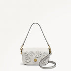Bathurst Mews Leather Small Flapover Cross Body Bag in Chalk - 111395