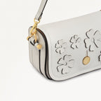 Bathurst Mews Leather Small Flapover Cross Body Bag in Chalk - 111395