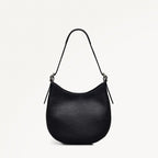 Kensington Place Leather Small Open Top Shoulder Bag in Black - 111396