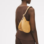 Kensington Place Leather Small Open Top Shoulder Bag in Pecan - 111397