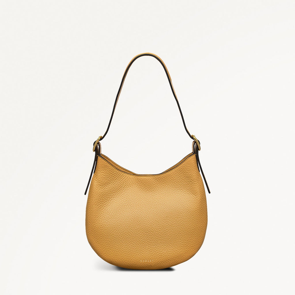 Kensington Place Leather Small Open Top Shoulder Bag in Pecan - 111397