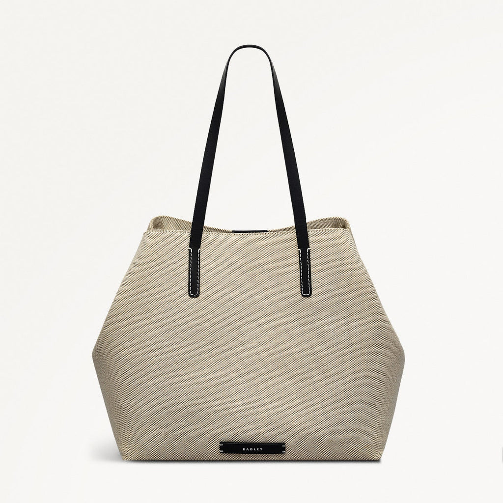 Dukes Place Leather Large Open Top Tote Bag in Natural - 111398