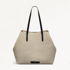 Dukes Place Leather Large Open Top Tote Bag in Natural - 111398