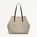 Dukes Place Leather Large Open Top Tote Bag in Natural - 111398