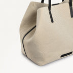 Dukes Place Leather Large Open Top Tote Bag in Natural - 111398