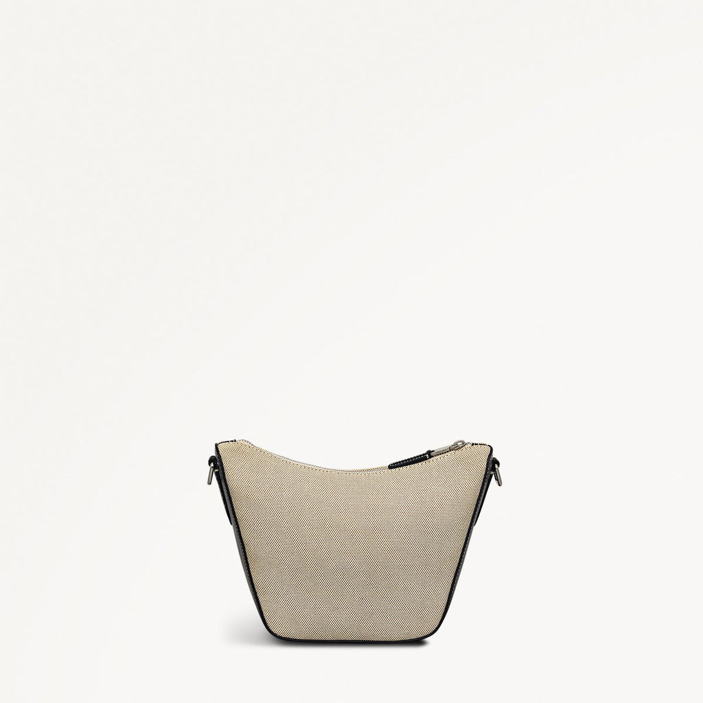 Oak Street Leather Small Ziptop Cross Body Bag in Natural - 111399