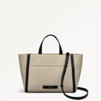 Oak Street Leather Medium Ziptop Grab Bag in Natural - 111400