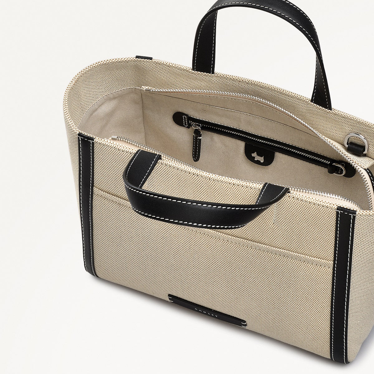 Oak Street Leather Medium Ziptop Grab Bag in Natural - 111400