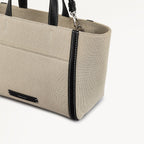 Oak Street Leather Medium Ziptop Grab Bag in Natural - 111400