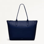 Oak Street Leather Medium Ziptop Tote Bag in Evenfall - 111402