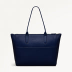 Oak Street Leather Medium Ziptop Tote Bag in Evenfall - 111402