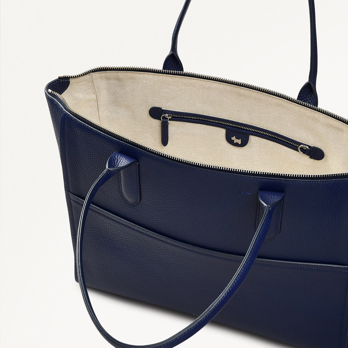 Oak Street Leather Medium Ziptop Tote Bag in Evenfall - 111402