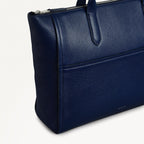 Oak Street Leather Medium Ziptop Tote Bag in Evenfall - 111402