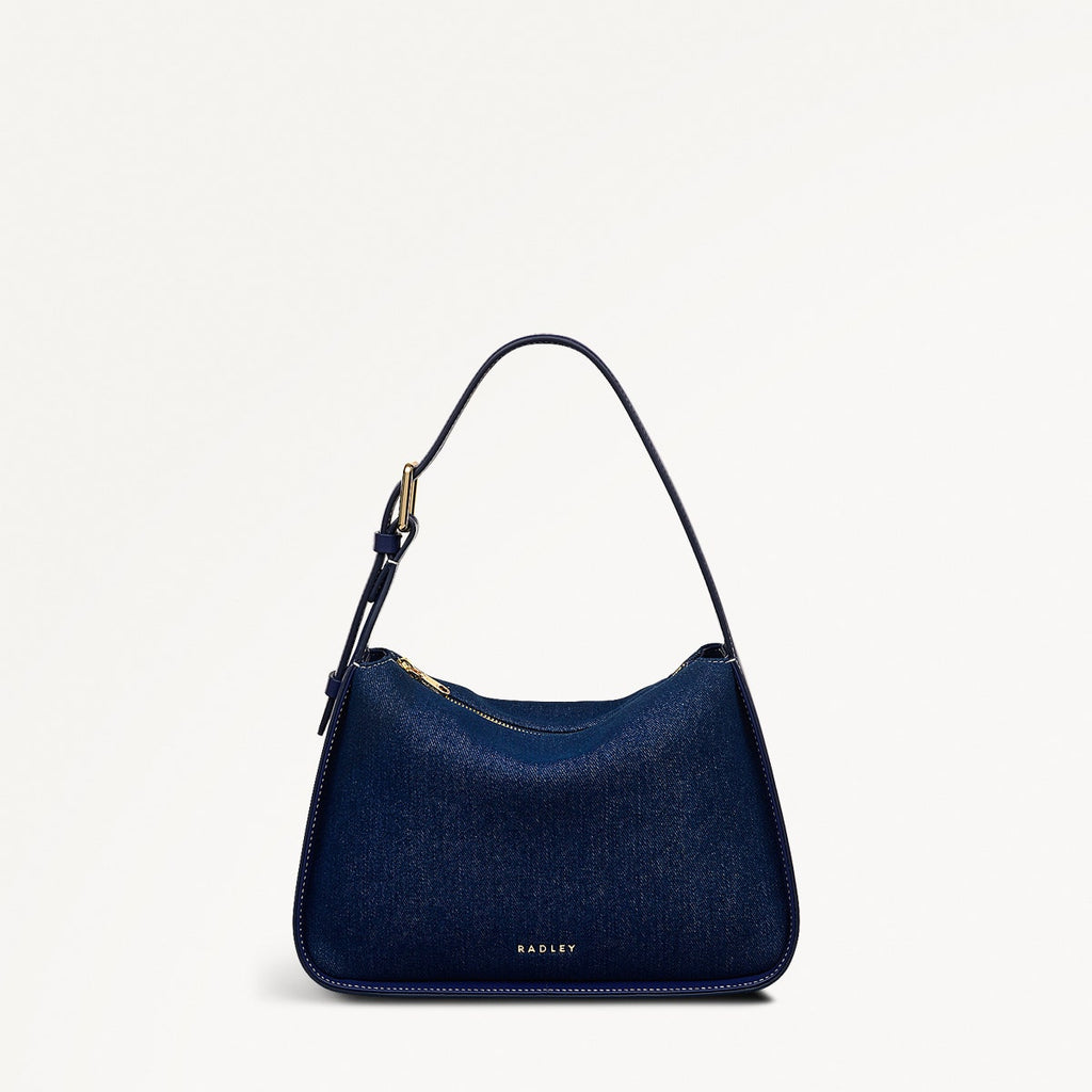 Westwell Lane Leather Small Ziptop Grab Bag in Evenfall - 111404