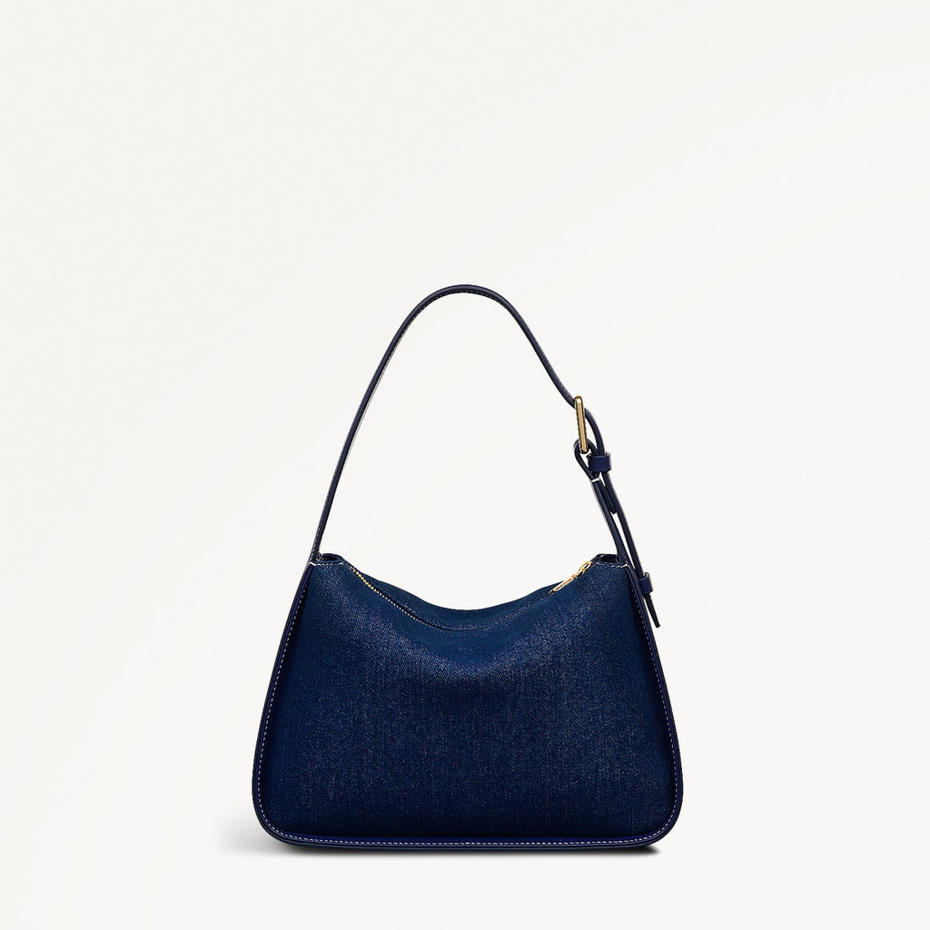 Westwell Lane Leather Small Ziptop Grab Bag in Evenfall - 111404