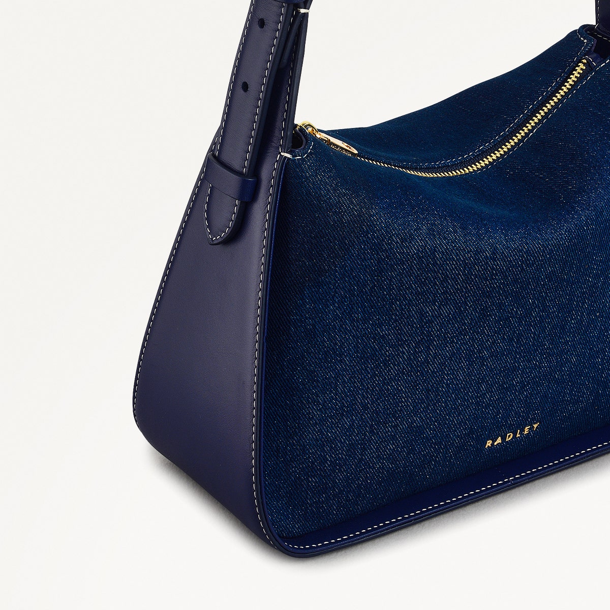 Westwell Lane Leather Small Ziptop Grab Bag in Evenfall - 111404