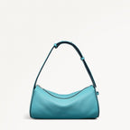 Abbey Mews Leather Small Ziptop Shoulder Bag in Maldives - 111407