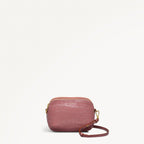 Dukes Place Leather Medium Ziptop Cross Body Bag in French Rose - 111408