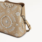 Dukes Place Leather Small Compartment Cross Body Bag in Stone - 111412