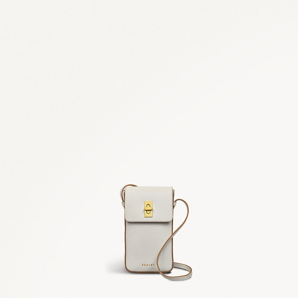 Threadneedle Street Leather Medium Phone Cross Body Bag in Chalk - 111417